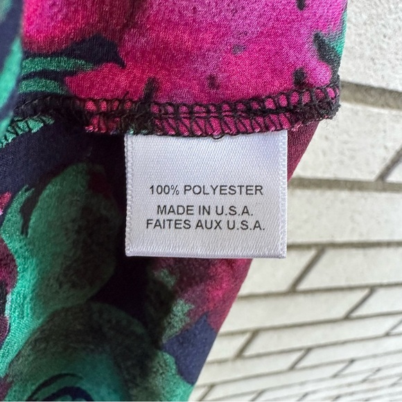 MISA Los Angeles Narcissa Floral Satin Mini Dress V-Neck Black Pink Party - Picture 9 of 16